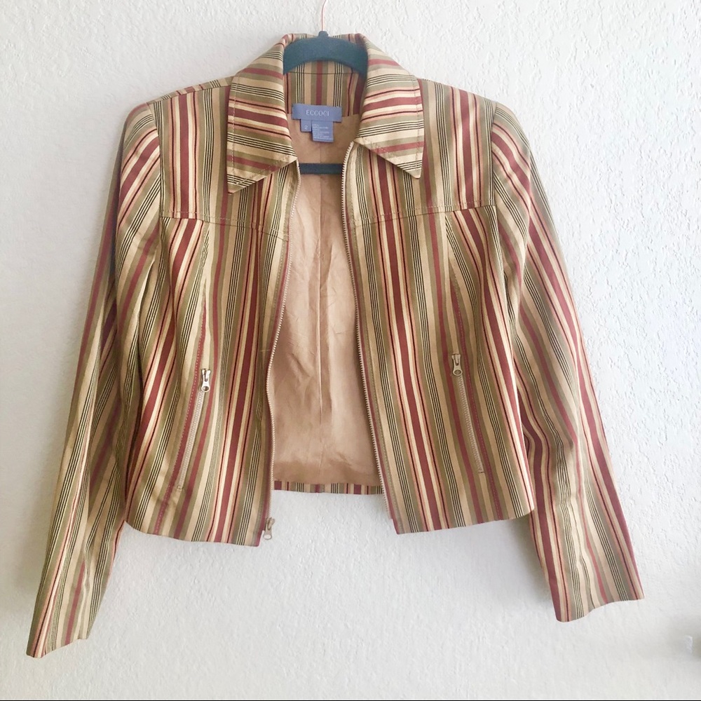 Eccoci striped blazer, size 2